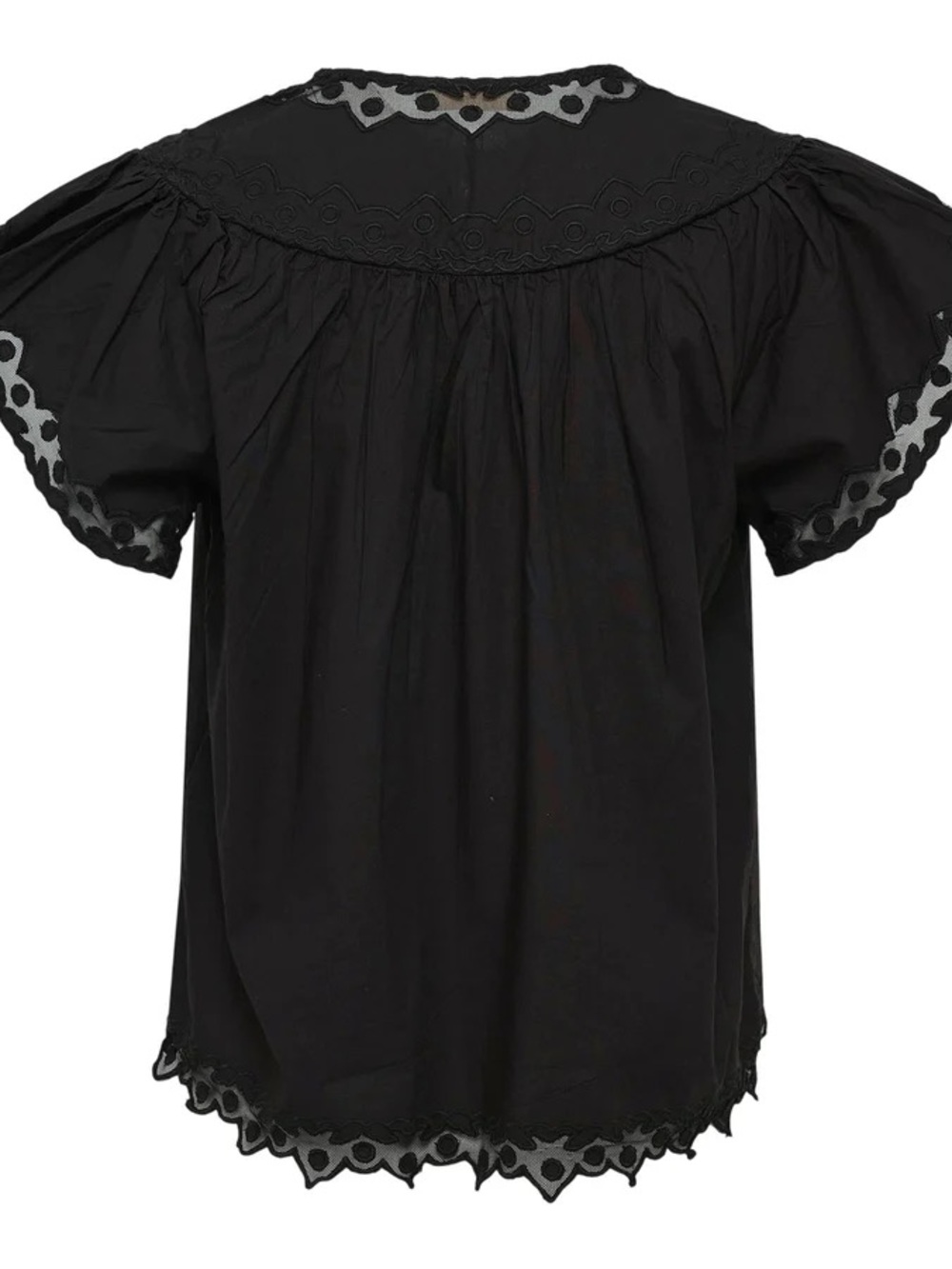 Ulla Johnson Effie flutter sleeve black top NWT - Picture 3 of 8